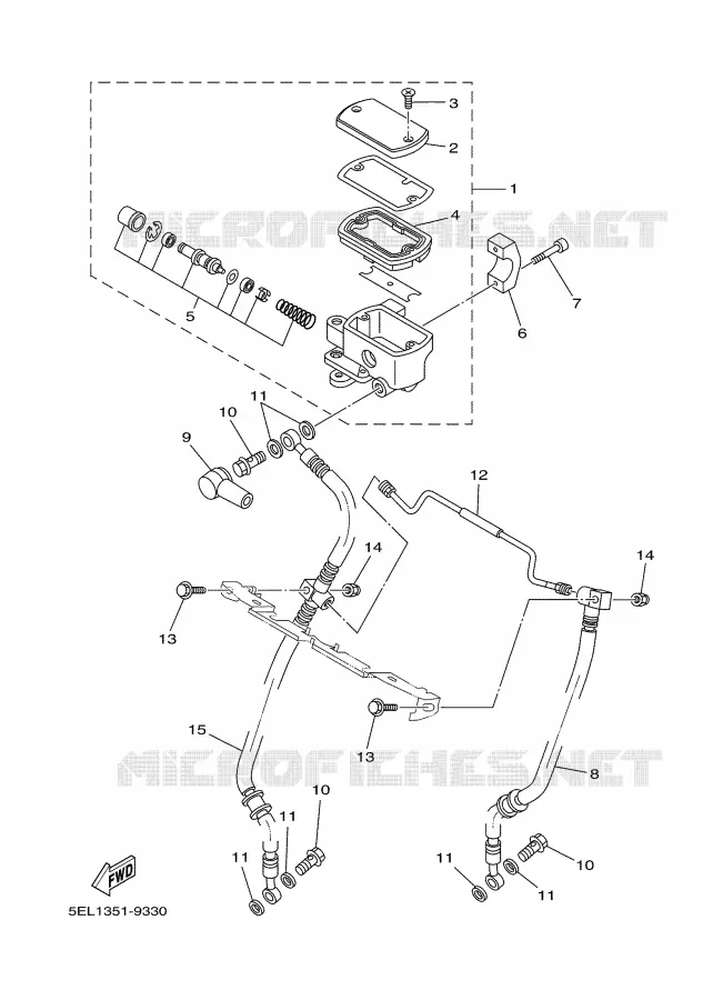 MAITRE CYLINDRE AVANT Yamaha MOTO 1100 2000 DRAGSTAR  XVS1100