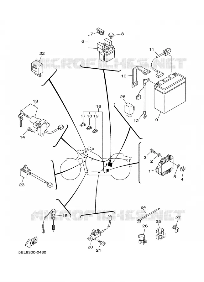 PARTIE ELECTRIQUE 2 Yamaha MOTO 1100 2000 DRAGSTAR  XVS1100