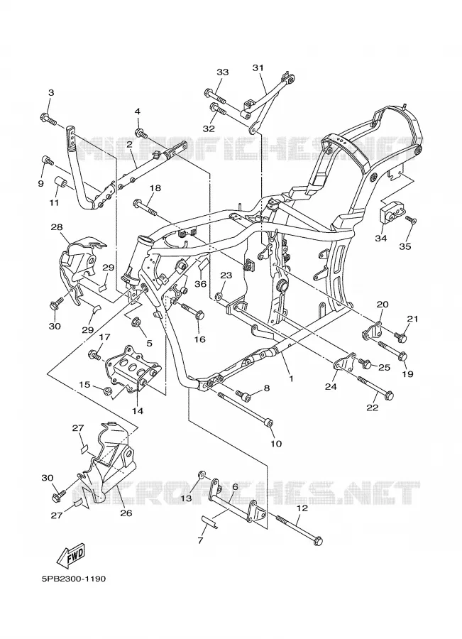 CADRE Yamaha MOTO 1100 2001 DRAGSTAR  XVS1100