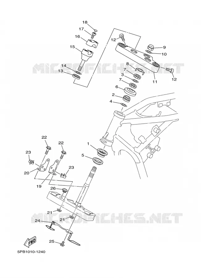 DIRECTION Yamaha MOTO 1100 2002 DRAGSTAR  XVS1100