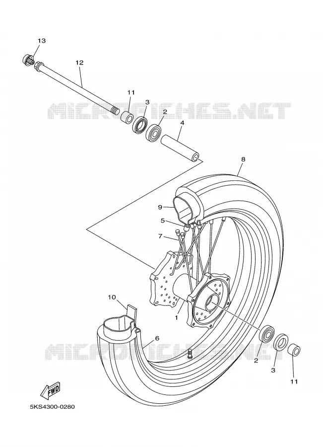 ROUE AVANT Yamaha MOTO 1100 2000 DRAGSTAR  XVS1100A