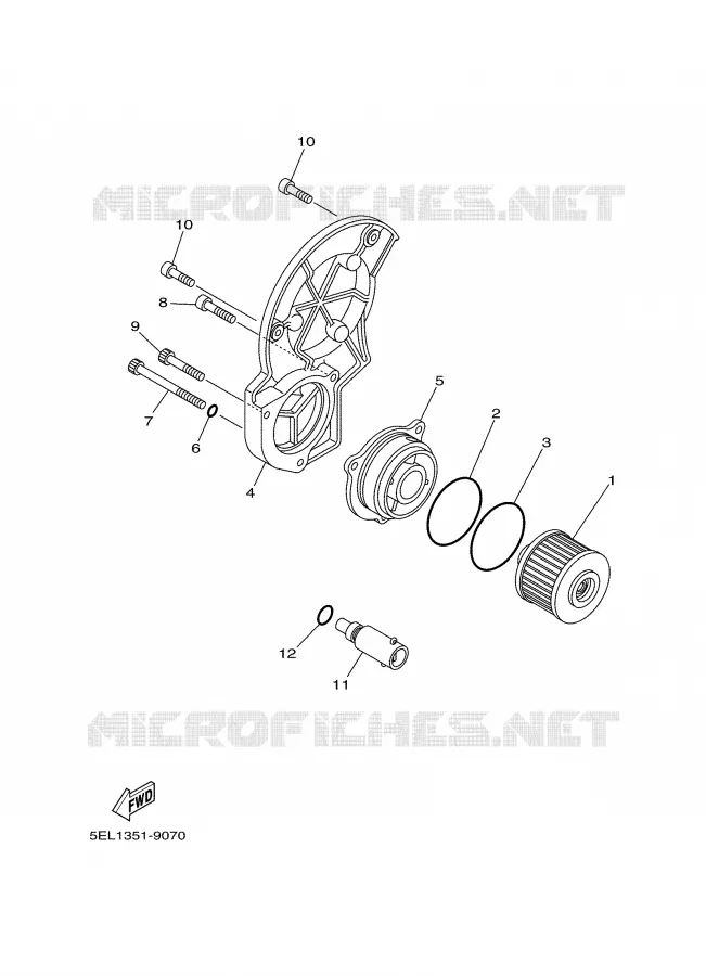 FILTRE A HUILE Yamaha MOTO 1100 2002 DRAGSTAR  XVS1100A