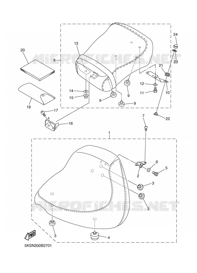 SELLE Yamaha MOTO 1100 2003 DRAGSTAR  XVS1100A
