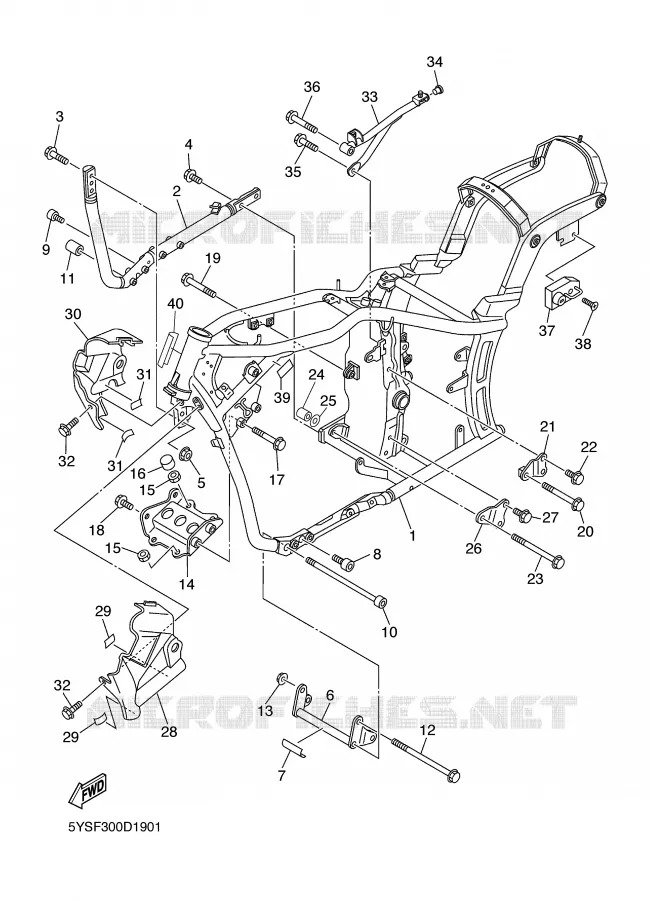 CADRE Yamaha MOTO 1100 2005 DRAGSTAR  XVS1100A