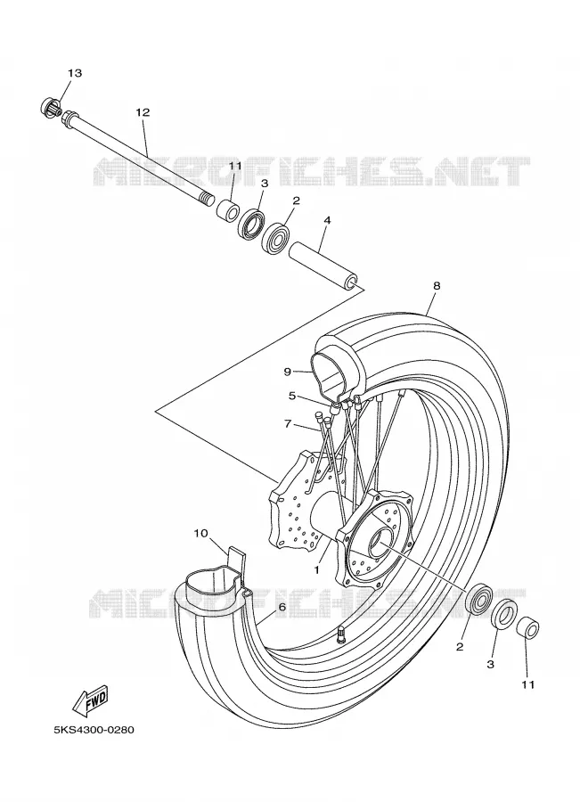ROUE AVANT Yamaha MOTO 1100 2005 DRAGSTAR  XVS1100A