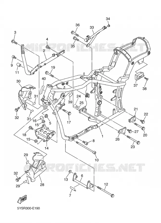 CADRE Yamaha MOTO 1100 2006 DRAGSTAR  XVS1100A