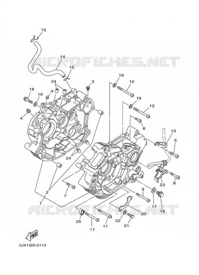 CARTER MOTEUR Yamaha MOTO 125 2000 DRAGSTAR  XVS125