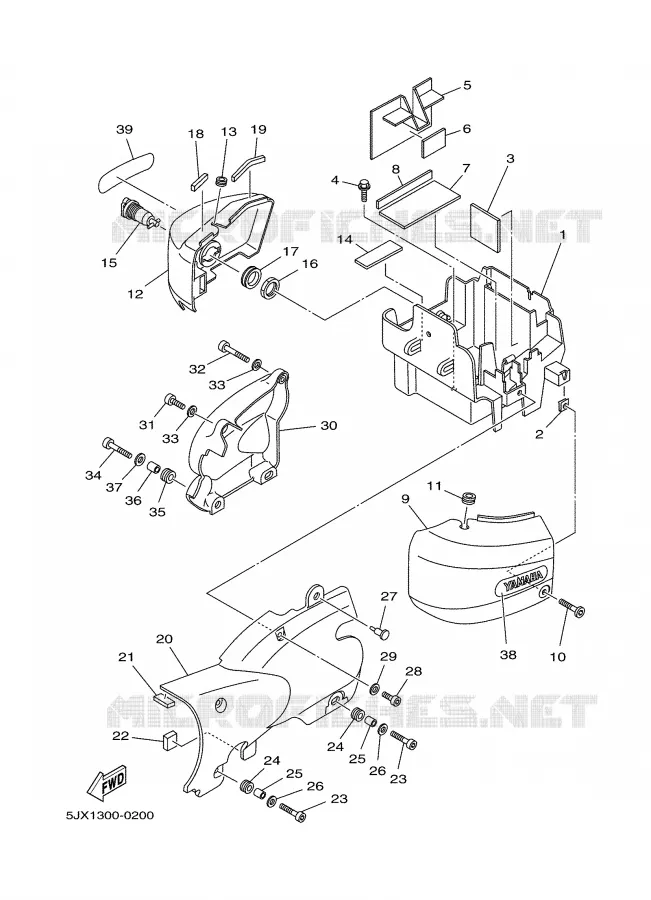 COUVERCLE LATERAL Yamaha MOTO 125 2000 DRAGSTAR  XVS125