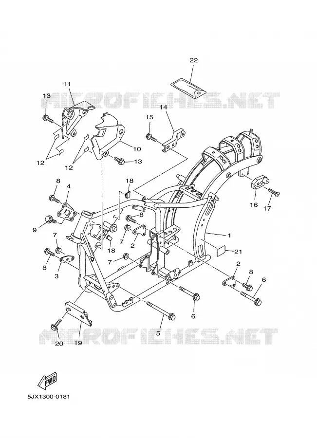 CADRE Yamaha MOTO 125 2000 DRAGSTAR  XVS125