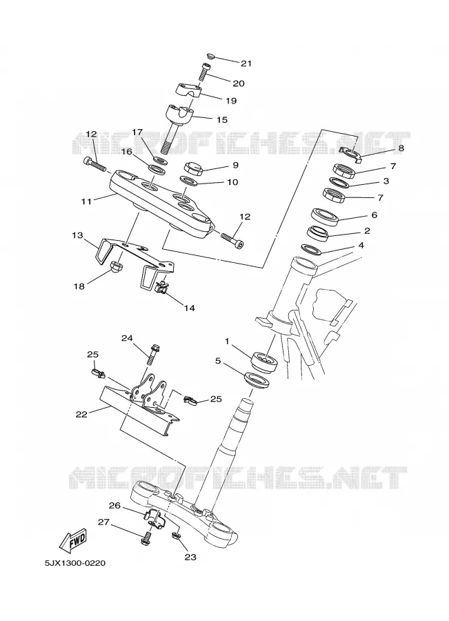 DIRECTION Yamaha MOTO 125 2000 DRAGSTAR  XVS125