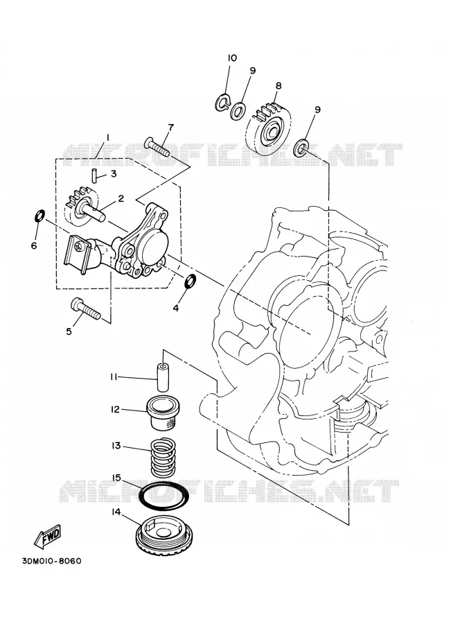 POMPE A HUILE Yamaha MOTO 125 2001 DRAGSTAR  XVS125