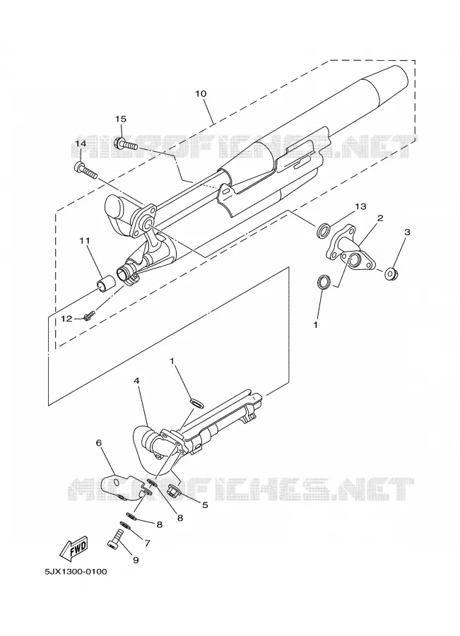 ECHAPPEMENT Yamaha MOTO 125 2001 DRAGSTAR  XVS125
