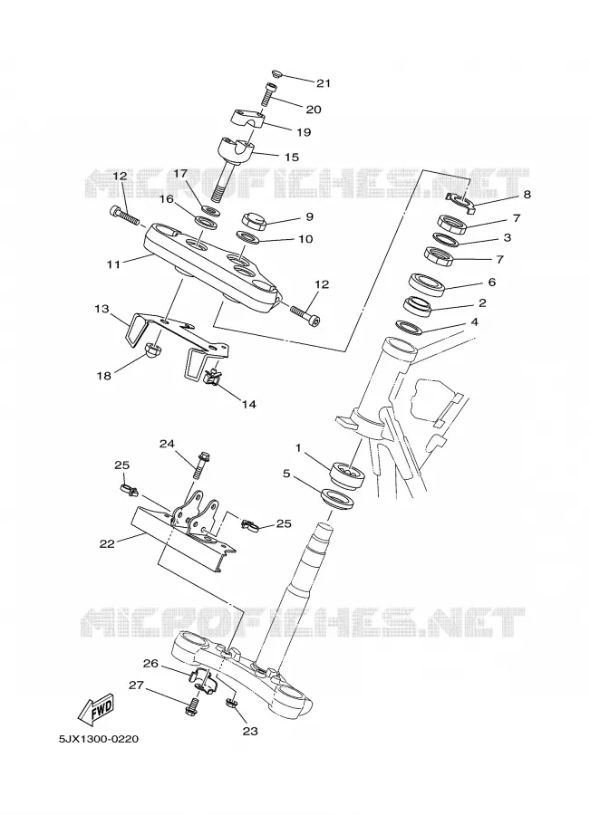 DIRECTION Yamaha MOTO 125 2002 DRAGSTAR  XVS125