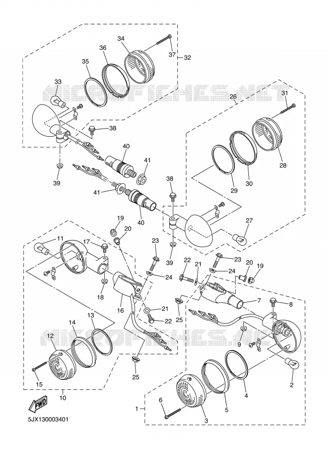 CLIGNOTANT Yamaha MOTO 125 2004 DRAGSTAR  XVS125