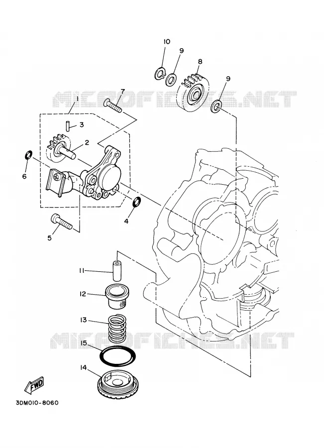POMPE A HUILE Yamaha MOTO 250 2001 DRAGSTAR  XVS250