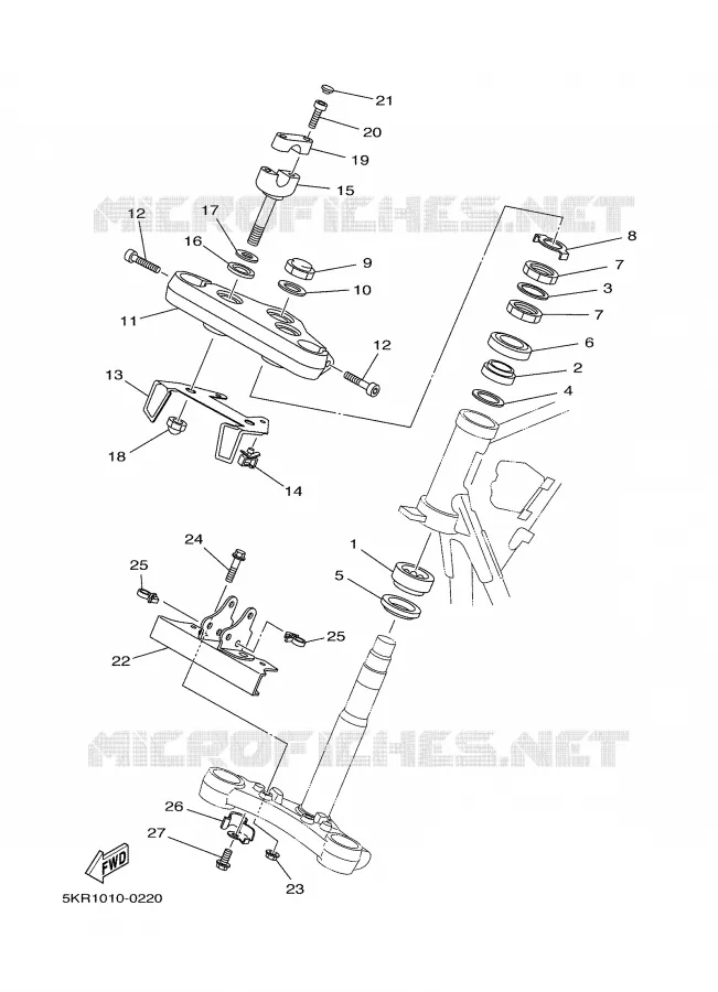 DIRECTION Yamaha MOTO 250 2002 DRAGSTAR  XVS250
