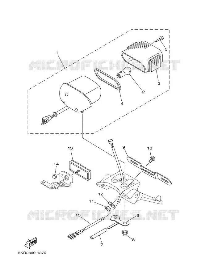 FEU ARRIERE Yamaha MOTO 250 2002 DRAGSTAR  XVS250