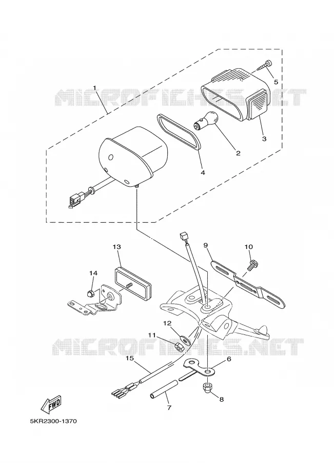 FEU ARRIERE Yamaha MOTO 250 2004 DRAGSTAR  XVS250