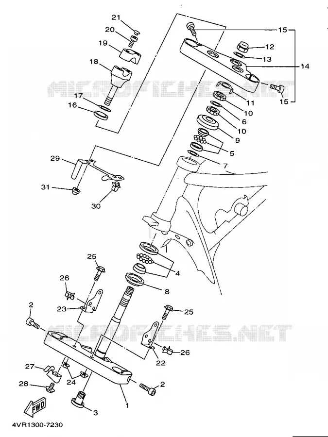 DIRECTION Yamaha MOTO 650 1997 DRAGSTAR  XVS650
