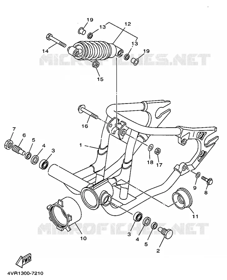 BRAS OSCILLANT / AMORTISSEUR Yamaha MOTO 650 1997 DRAGSTAR  XVS650