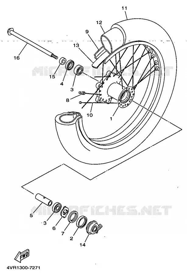 ROUE AVANT Yamaha MOTO 650 1997 DRAGSTAR  XVS650