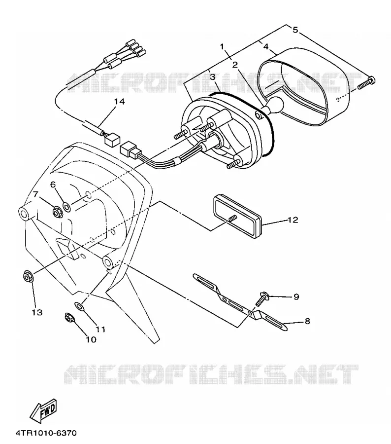 FEU ARRIERE Yamaha MOTO 650 1997 DRAGSTAR  XVS650