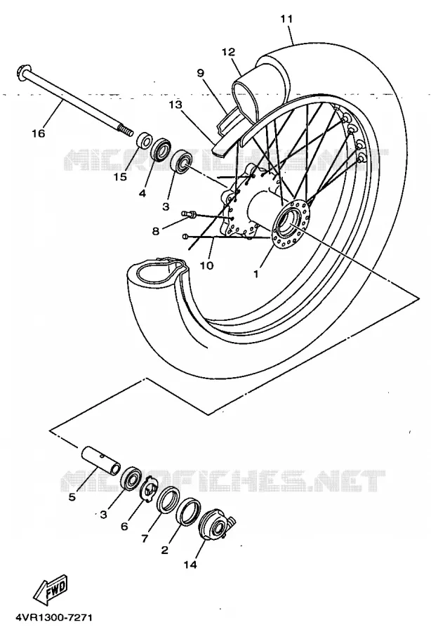 ROUE AVANT Yamaha MOTO 650 1997 DRAGSTAR  XVS650