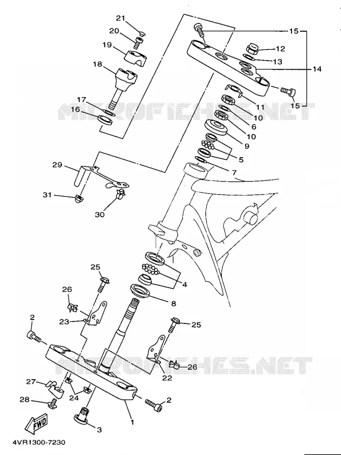 DIRECTION Yamaha MOTO 650 1997 DRAGSTAR  XVS650