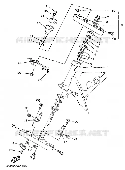 DIRECTION Yamaha MOTO 650 1998 DRAGSTAR  XVS650