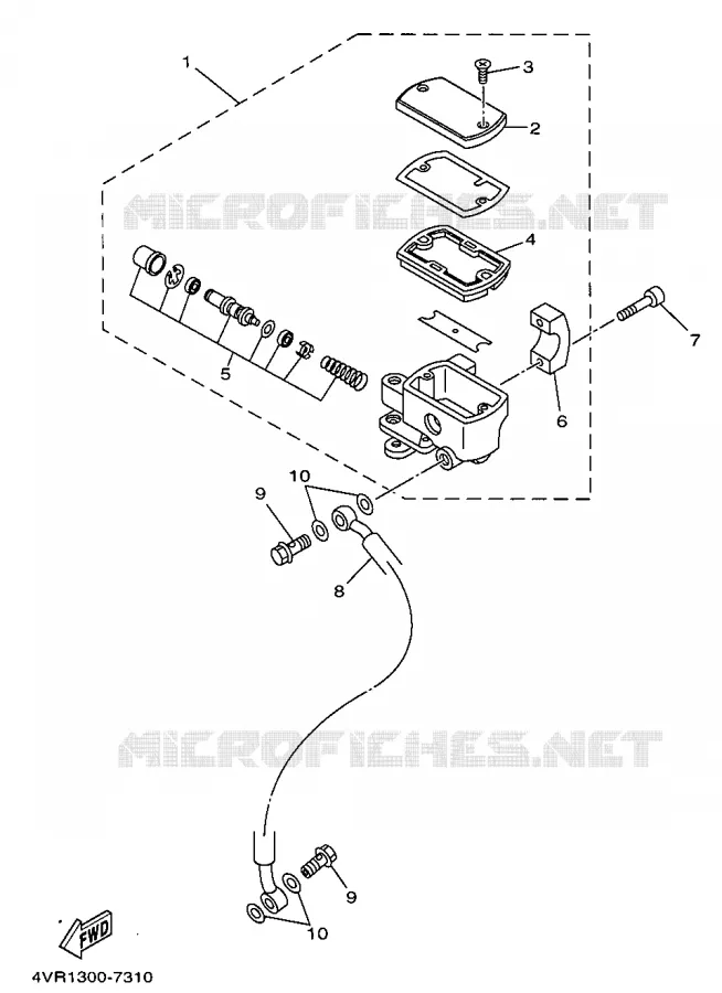 MAITRE CYLINDRE AVANT Yamaha MOTO 650 1998 DRAGSTAR  XVS650