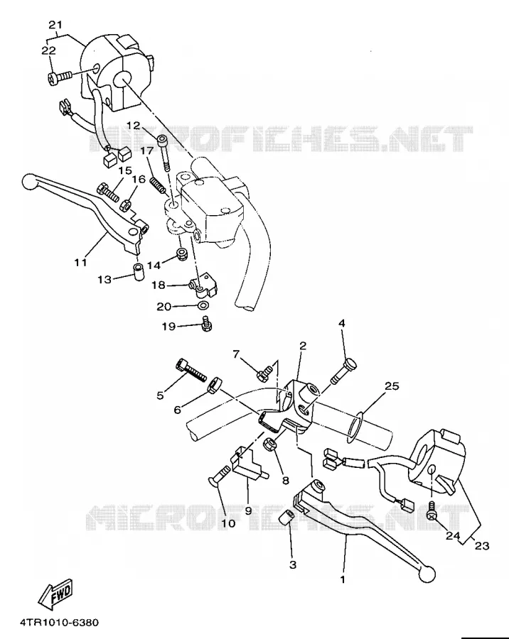 COMMODO / LEVIER Yamaha MOTO 650 1998 DRAGSTAR  XVS650