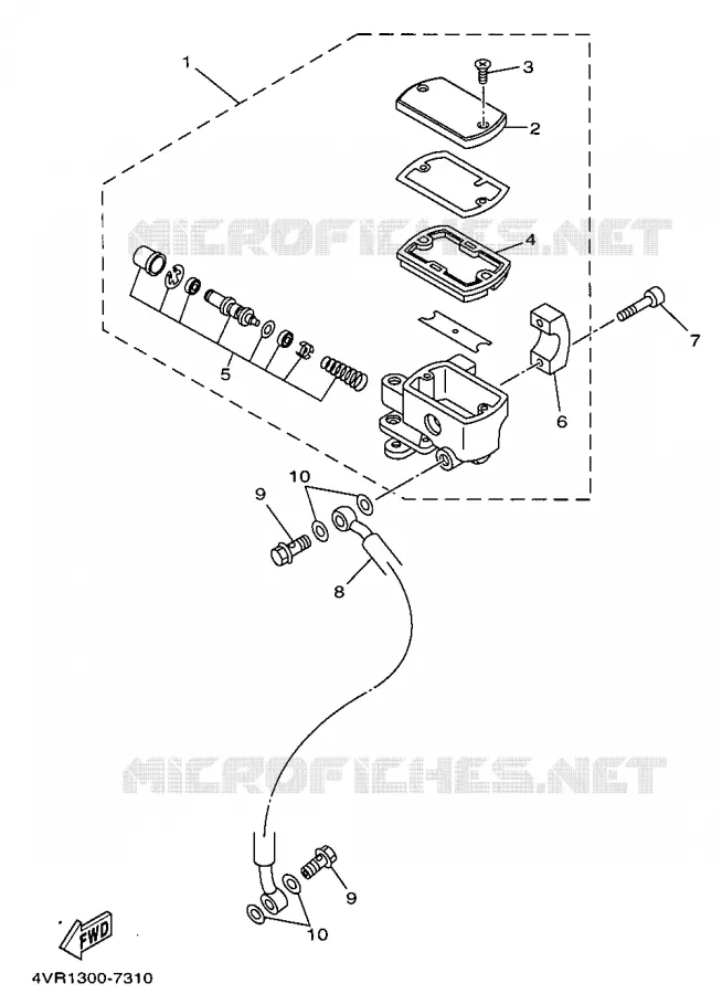 MAITRE CYLINDRE AVANT Yamaha MOTO 650 1998 DRAGSTAR  XVS650