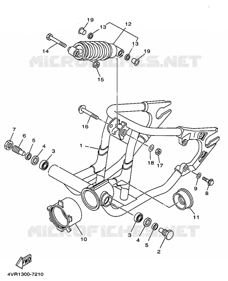 AMORTISSEUR ARRIERE / BRAS OSCILLANT Yamaha MOTO 650 1998 DRAGSTAR  XVS650