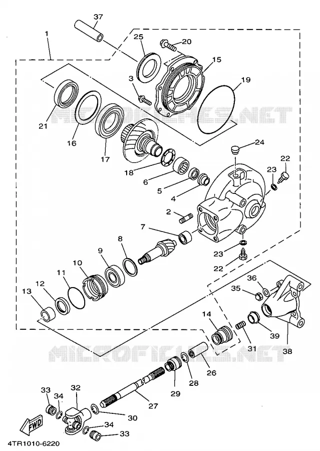 CARDAN / COUPLE CONIQUE Yamaha MOTO 650 1998 DRAGSTAR  XVS650