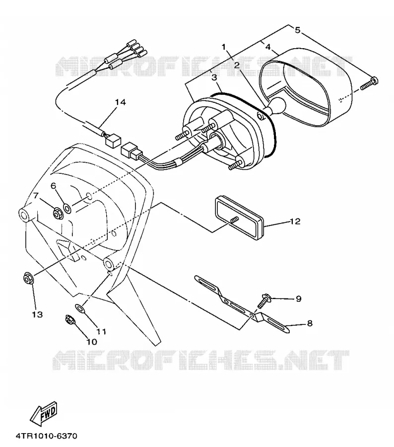 FEU ARRIERE Yamaha MOTO 650 1998 DRAGSTAR  XVS650