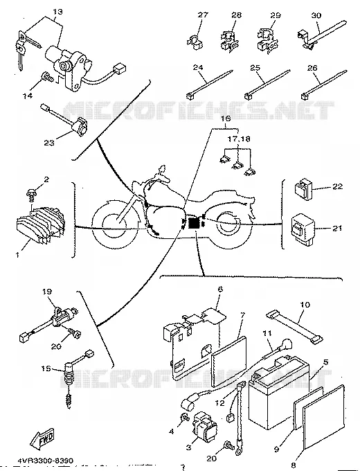 PARTIE ELECTRIQUE 1 Yamaha MOTO 650 1998 DRAGSTAR  XVS650