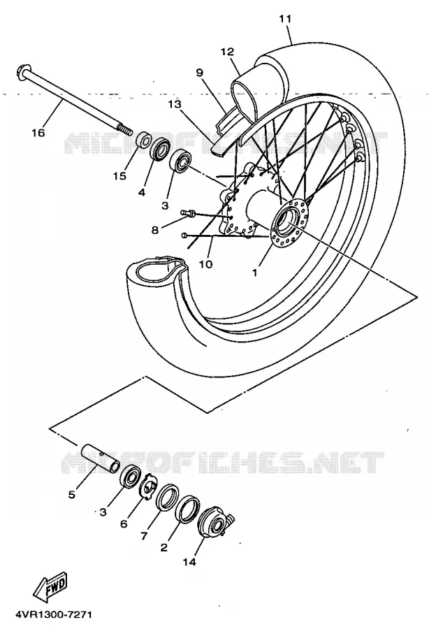 ROUE AVANT Yamaha MOTO 650 1998 DRAGSTAR  XVS650