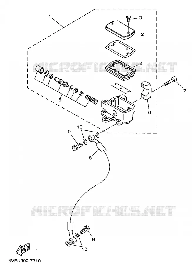 MAITRE CYLINDRE AVANT Yamaha MOTO 650 1998 DRAGSTAR  XVS650
