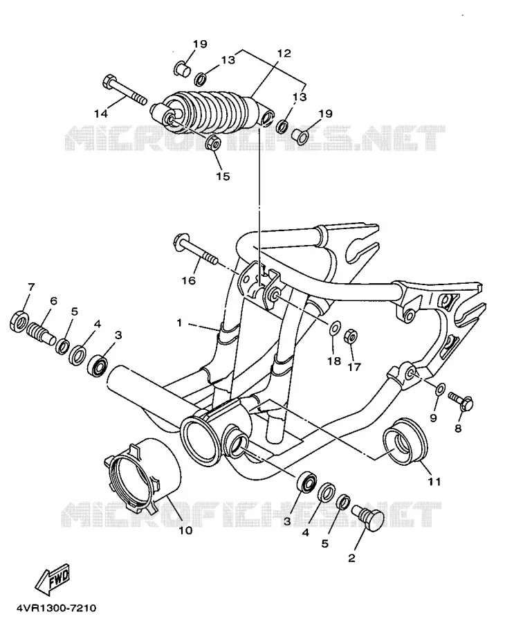BRAS OSCILLANT / AMORTISSEUR Yamaha MOTO 650 1998 DRAGSTAR  XVS650