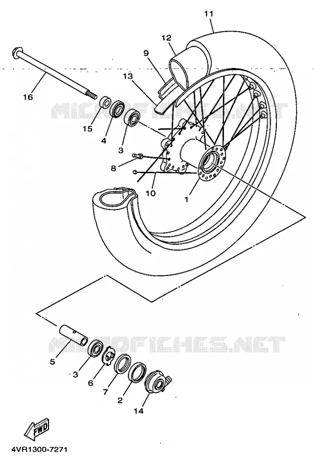ROUE AVANT Yamaha MOTO 650 1998 DRAGSTAR  XVS650