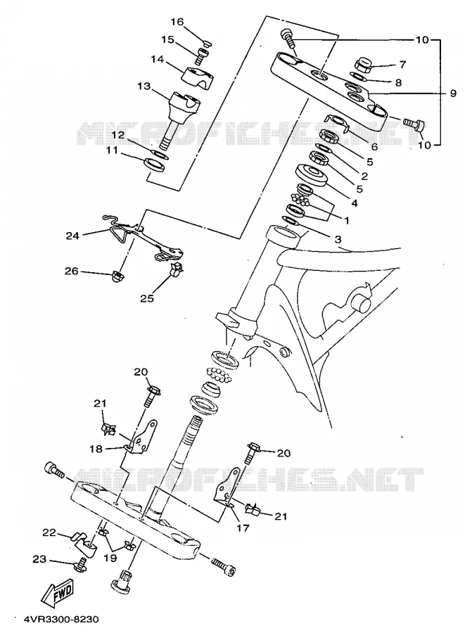 DIRECTION Yamaha MOTO 650 1998 DRAGSTAR  XVS650
