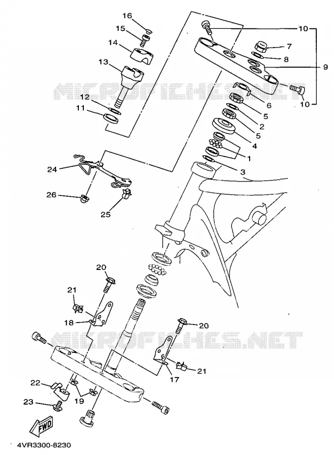 DIRECTION Yamaha MOTO 650 1999 DRAGSTAR  XVS650