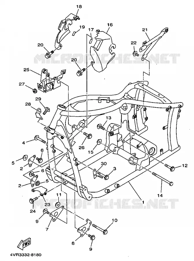 CADRE Yamaha MOTO 650 1999 DRAGSTAR  XVS650