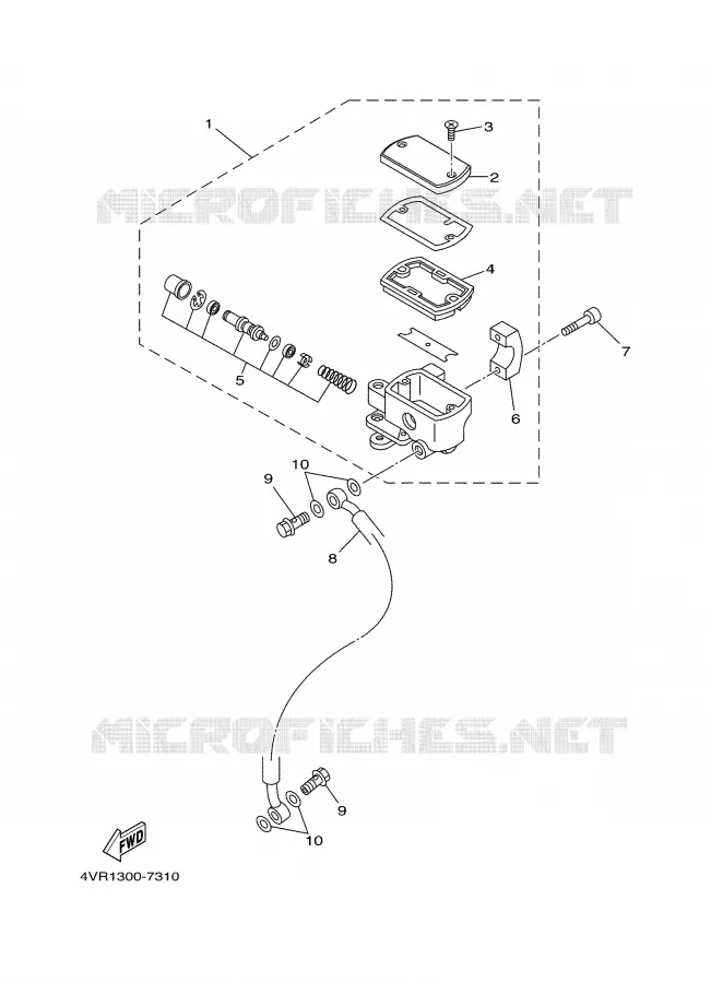 MAITRE CYLINDRE AVANT Yamaha MOTO 650 2000 DRAGSTAR  XVS650