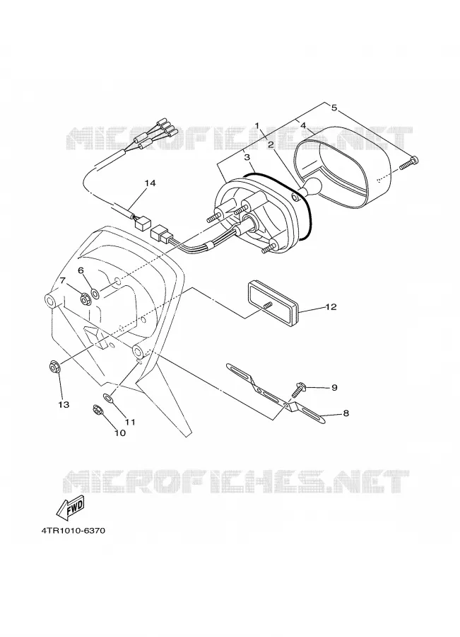 FEU ARRIERE Yamaha MOTO 650 2000 DRAGSTAR  XVS650