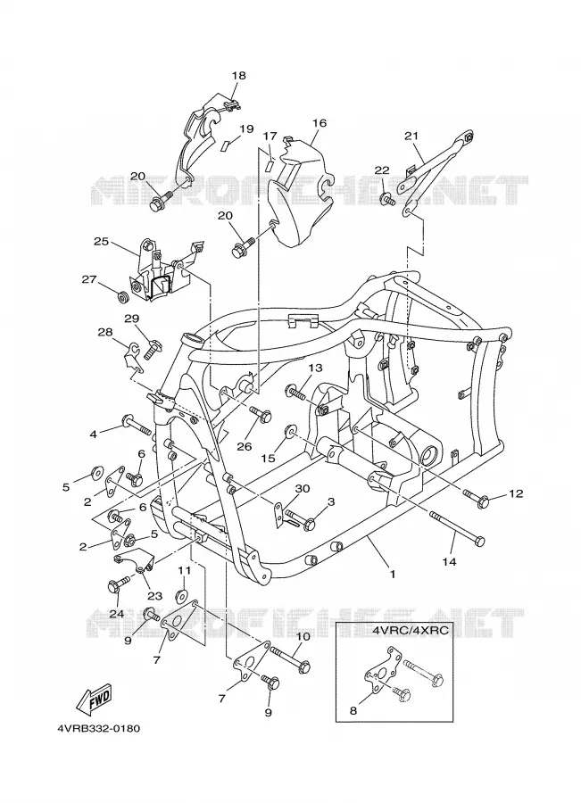 CADRE Yamaha MOTO 650 2000 DRAGSTAR  XVS650