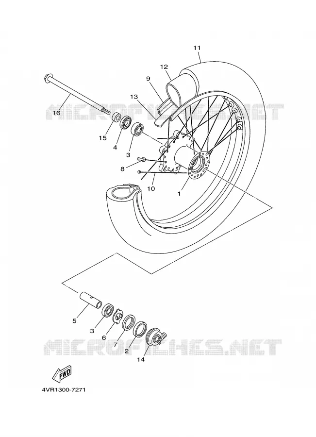 ROUE AVANT Yamaha MOTO 650 2000 DRAGSTAR  XVS650