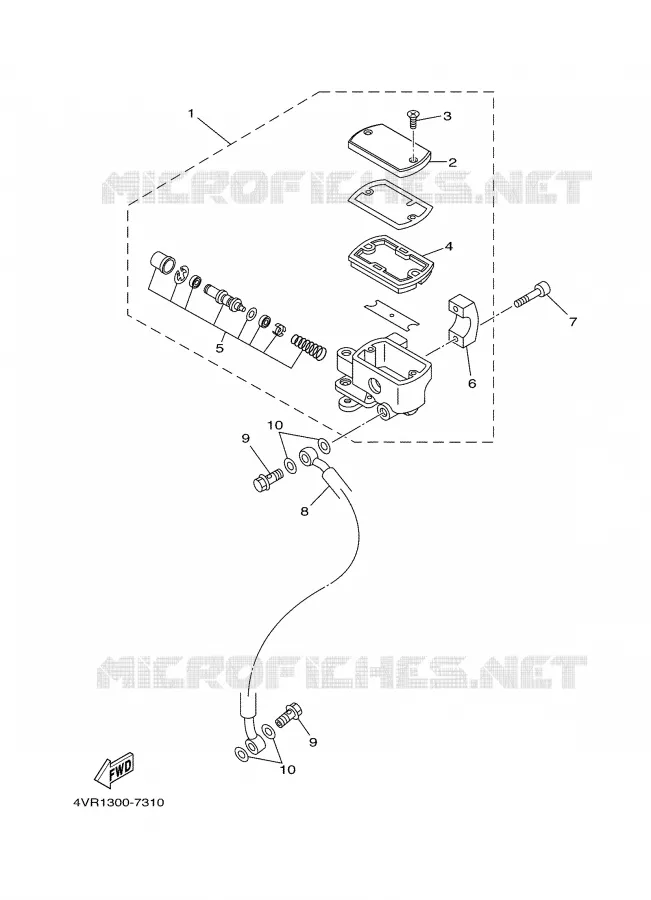 MAITRE CYLINDRE AVANT Yamaha MOTO 650 2000 DRAGSTAR  XVS650