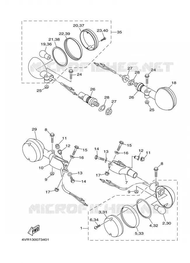 CLIGNOTANT Yamaha MOTO 650 2000 DRAGSTAR  XVS650