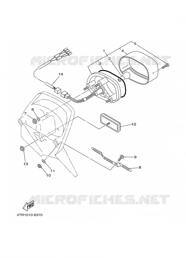 FEU ARRIERE Yamaha MOTO 650 2000 DRAGSTAR  XVS650